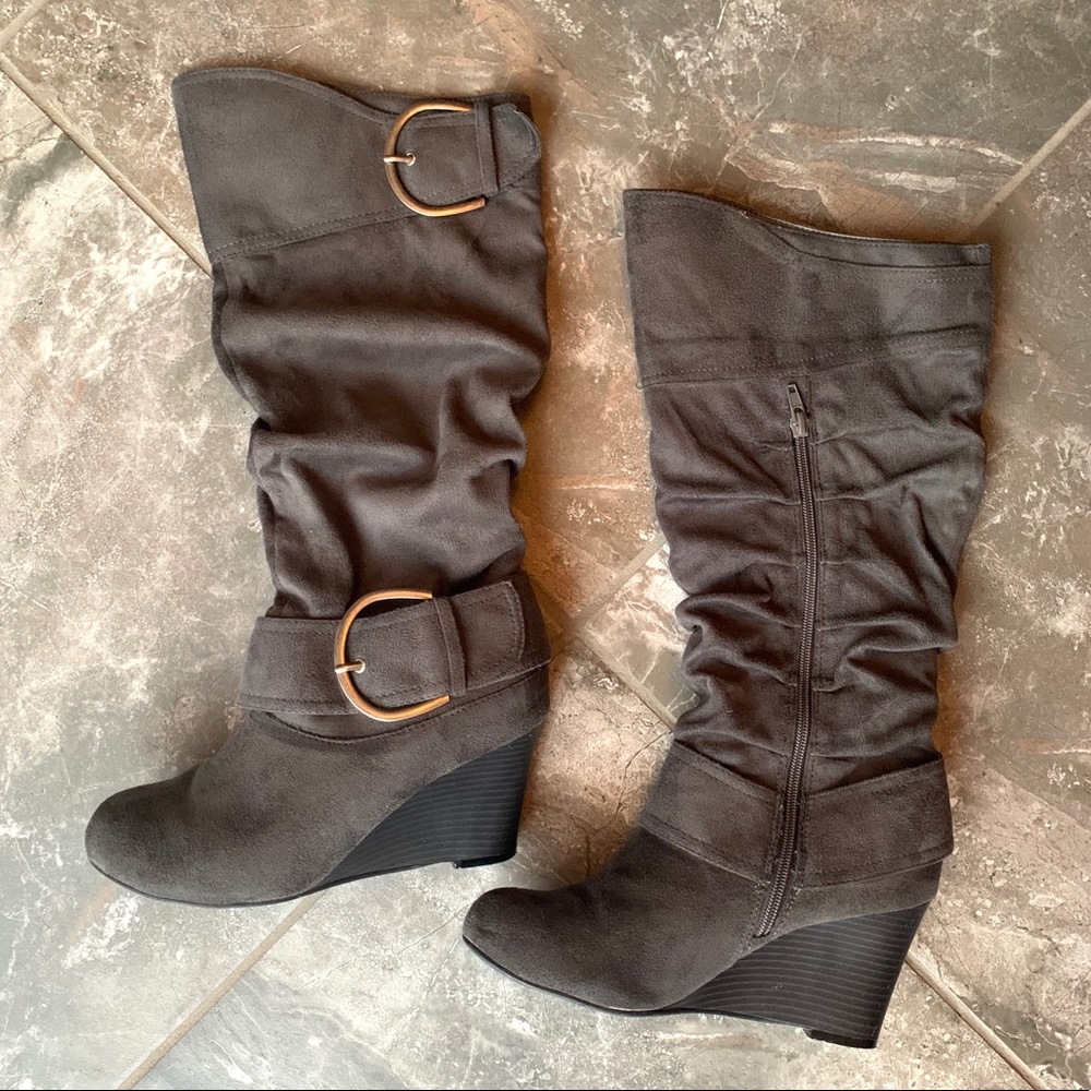 🍂Gray Slouch boots